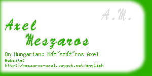 axel meszaros business card